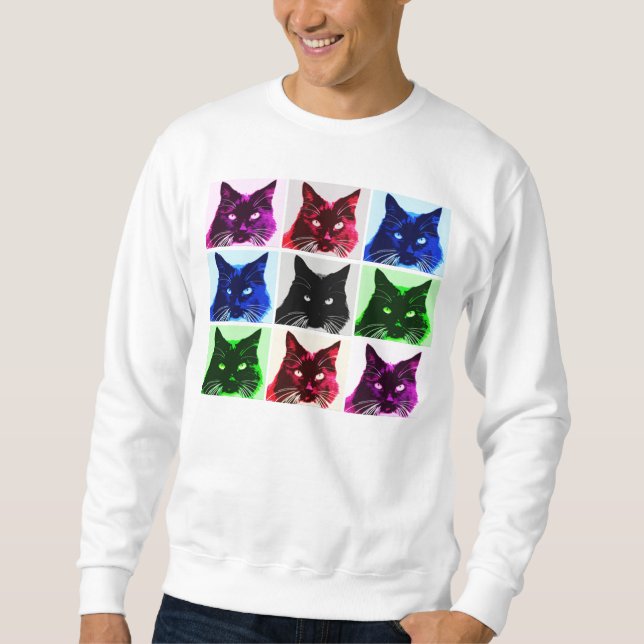 Katzen-Collage Sweatshirt (Vorderseite)
