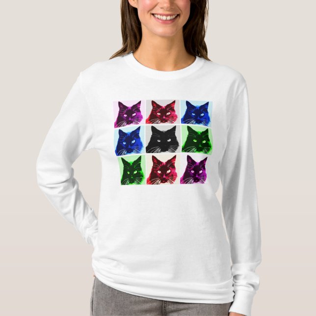 Katzen-Collage T-Shirt (Vorderseite)