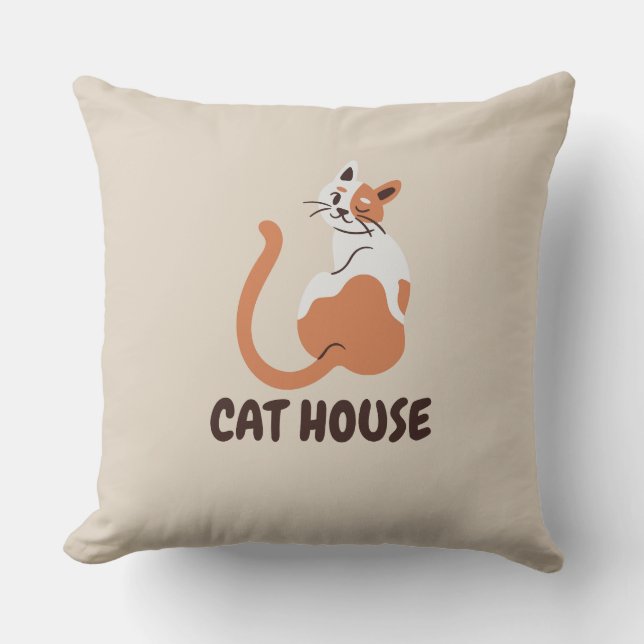 Katzen-CTE-Design Kissen (Vorderseite)