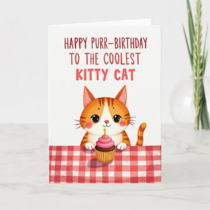 Katzen-Cupcake-Geburtstagskarte Karte