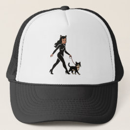 Katzen-Dame Cutie Tuxedo-Katze | Katzen-Mama Comic Truckerkappe