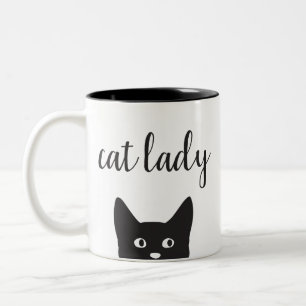 Katzen-Dame Mug Zweifarbige Tasse