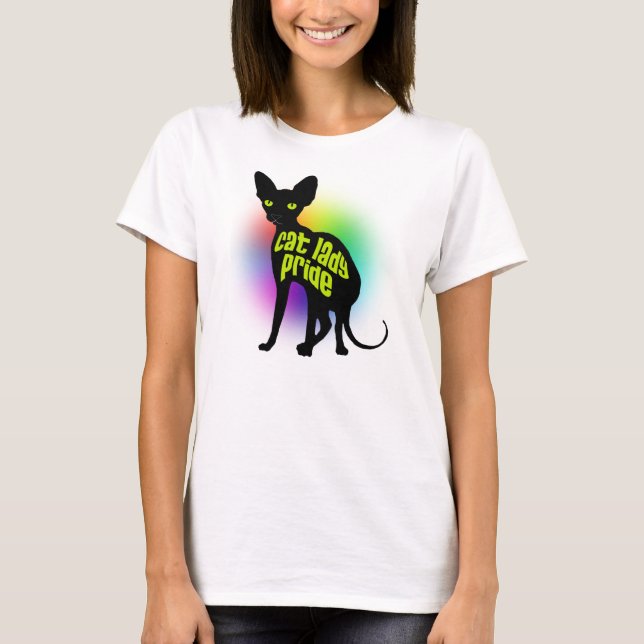 Katzen-Dame Pride T-Shirt (Vorderseite)