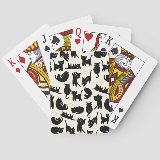 Katzen-Dame Spielkarten (Rückseite)