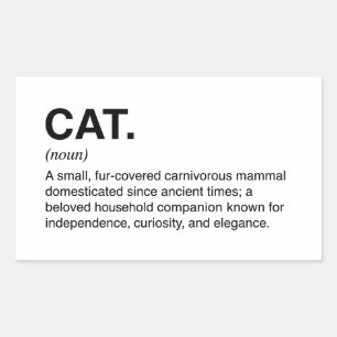 Katzen Definition Substantiv Lustiger Katzenliebha Rechteckiger Aufkleber