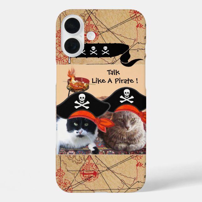 KATZEN DER PIRATEN ANTIQUE PIRATES TREASPAKETE UND Case-Mate iPhone HÜLLE (Rückseite)