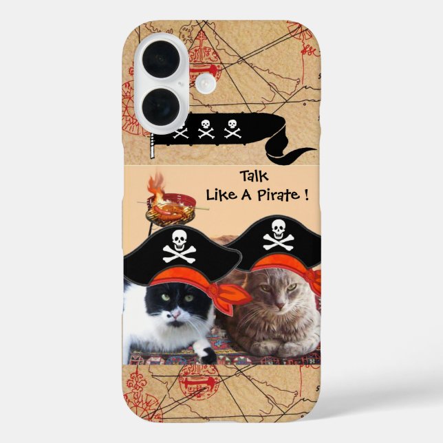 KATZEN DER PIRATEN ANTIQUE PIRATES TREASPAKETE UND Case-Mate iPhone HÜLLE (Rückseite)