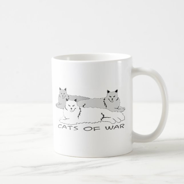Katzen des Krieges Kaffeetasse (Rechts)