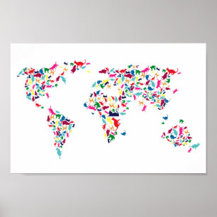Katzen des Weltplakats Poster