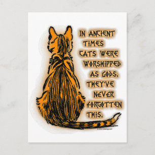 Katzen, die als Götter verehrt wurden Postkarte