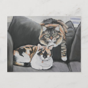 Katzen, die Art Postcard verändern Postkarte