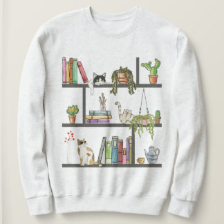 Katzen, die auf einem virtuellen Regal liegen, Kat Sweatshirt