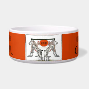 Katzen, die aus dem ägyptischen Göttlichen-Funny v Napf