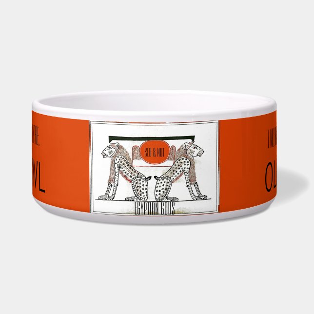 Katzen, die aus dem ägyptischen Göttlichen-Funny v Napf (Vorderseite)