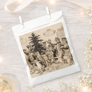 Katzen, die den Weihnachtsbaum von Louis Wain schm Geschenktütchen