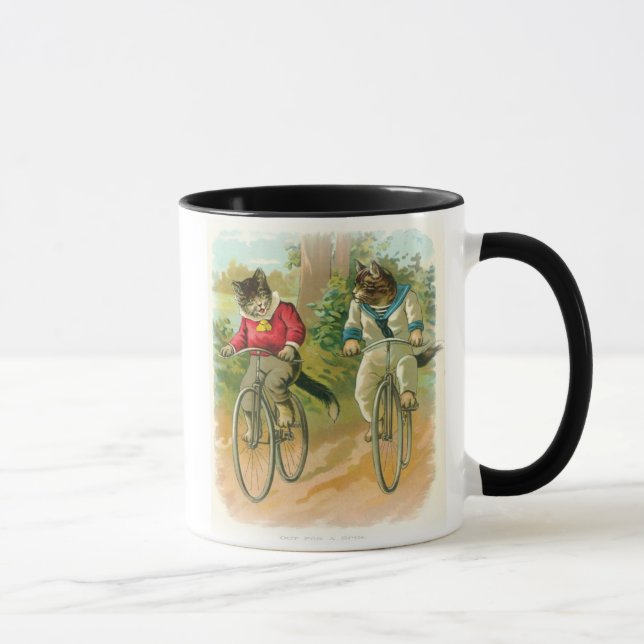 Katzen, die Fahrräder reiten Tasse (Rechts)