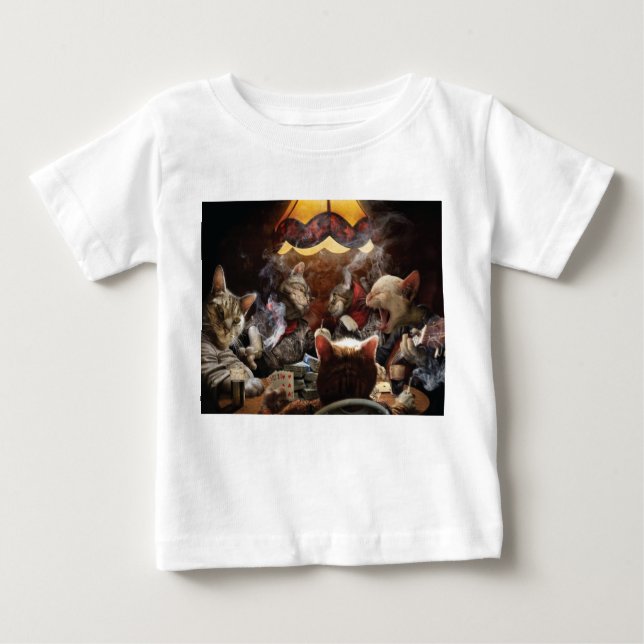 Katzen, die Poker spielen Baby T-shirt (Vorderseite)