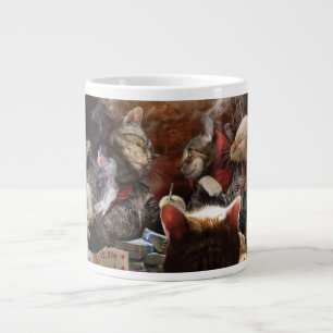 Katzen, die Poker spielen Jumbo-Tasse