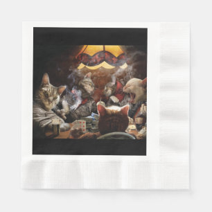 Katzen, die Poker spielen Serviette