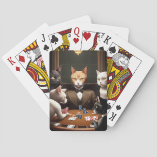 Katzen, die Poker spielen Spielkarten
