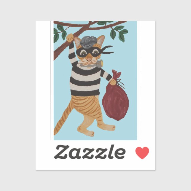 Katzen-Dieb Aufkleber (Blatt)