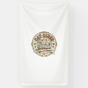 Katzen-Diner Retro-Restaurant Katze Vintage V Banner