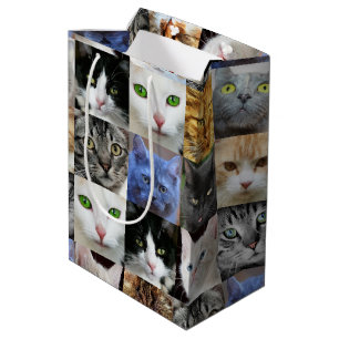 Katzen drucken Papiergeschenktaschen Mittlere Geschenktüte
