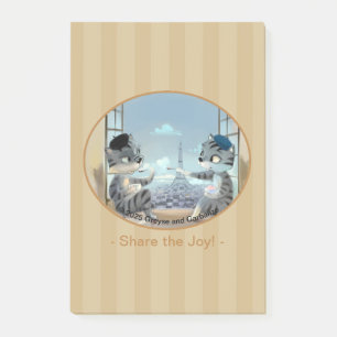 Katzen & Eiffelturm – Paris Joy Notizen 10 x 15 cm