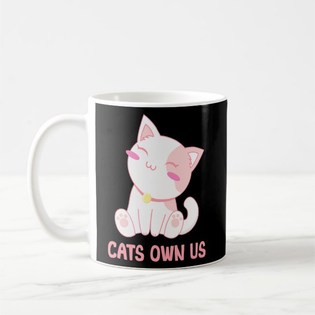 Katzen Eigene Ur Funny Cat Lover Spaß Kitten Katze Kaffeetasse (Links)