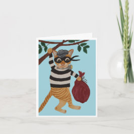 Katzen-Einbrecher Notizkarte