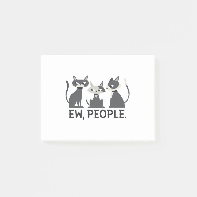 Katzen,Eklig,Leute Post-it Klebezettel (Vorderseite)
