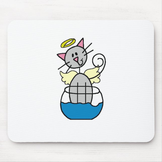 Katzen-Engel-Mauspad Mousepad (Vorne)