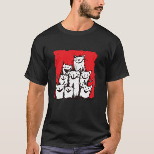 Katzen entfesseln Liebe Fröhliche Ausdrücke T-Shirt