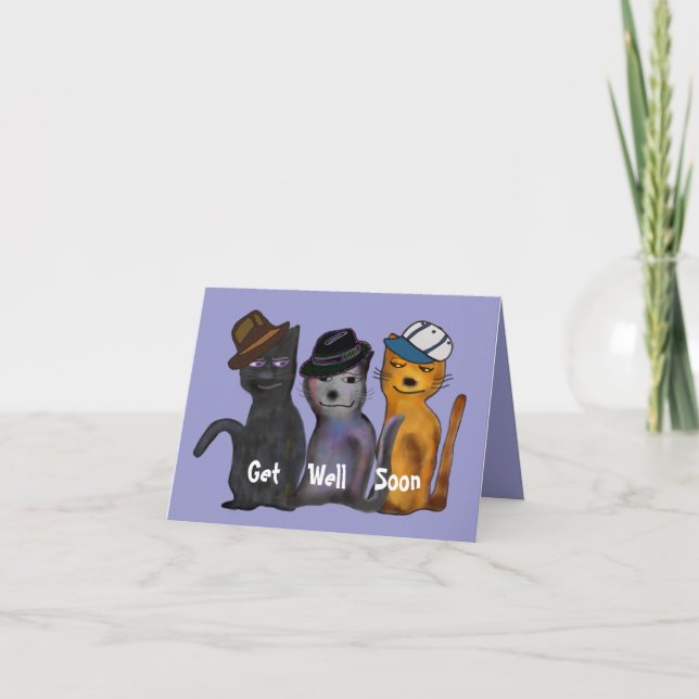 Katzen erhalten gut bald karte (Vorderseite)