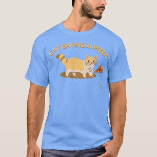 Katzen essen eine Pizza Funny Animes Essen Lover  T-Shirt