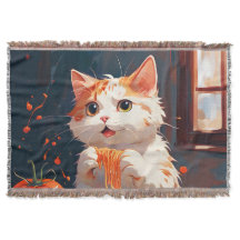 Katzen essen Spaghetti