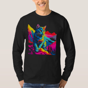 Katzen Explorer Pop Art T-Shirt