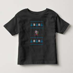 Katzen Fahrrad hässliches Weihnachten Kleinkind T-shirt