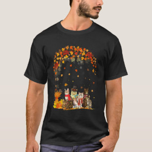Katzen fallen Herbstblatt Baum  Katze T-Shirt