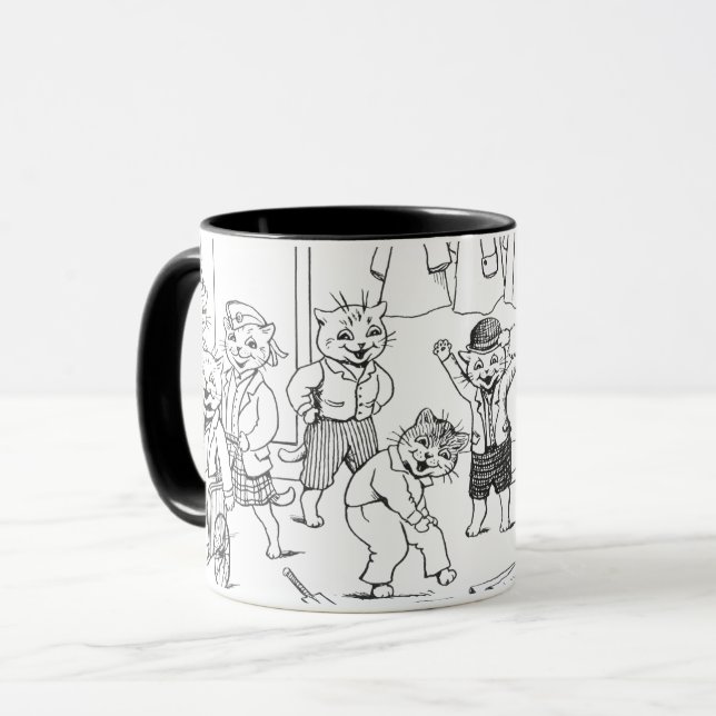 Katzen (Farbbild), Louis Wain Tasse (Vorderseite Links)