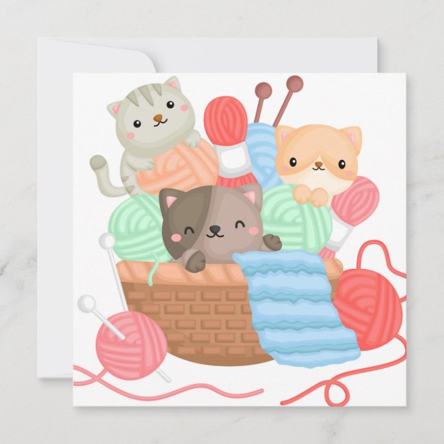 Katzen Feiertagskarte (Vorderseite)