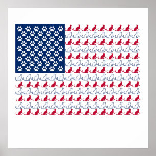 Katzen-Flagge Poster