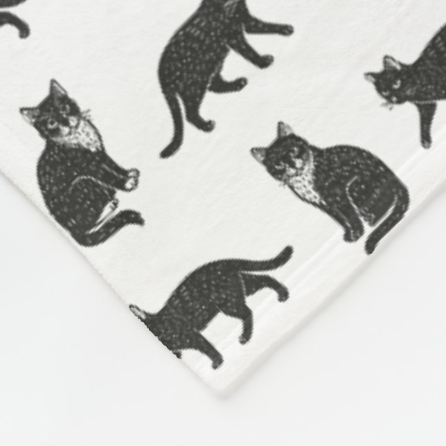 Katzen Fleecedecke (Ecke)