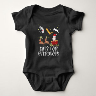 Katzen für alle Weihnachten Katze Funny Xmas Fraue Baby Strampler