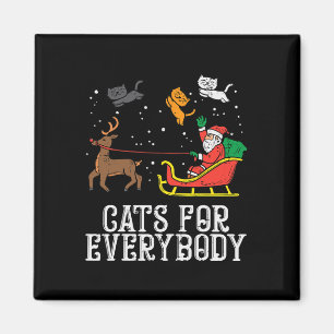 Katzen für alle Weihnachten Katze Funny Xmas Fraue Magnet