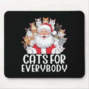 Katzen für alle Weihnachten Katze Lustige Xmas San Mousepad