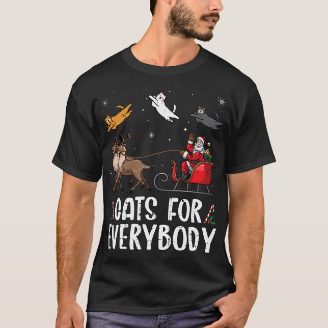 Katzen für alle Weihnachten Katze Weihnachten Weih T-Shirt (Vorderseite)