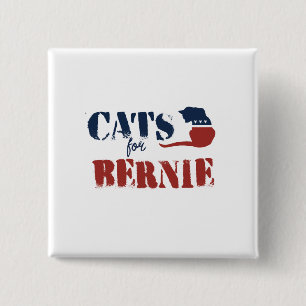 Katzen für Bernie Button