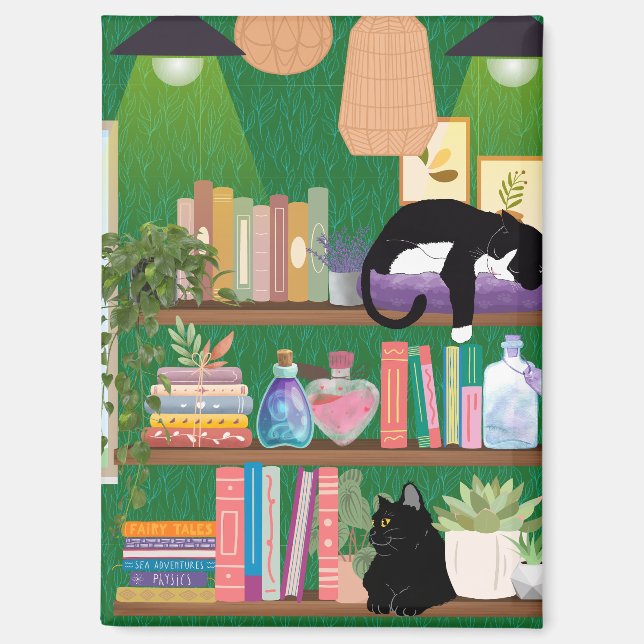 Katzen für Buchhandlungen Magnet (Vorderseite)