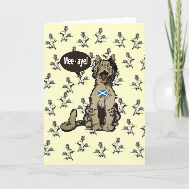 Katzen für die schottische Unabhängigkeitskarte Karte (Vorderseite)